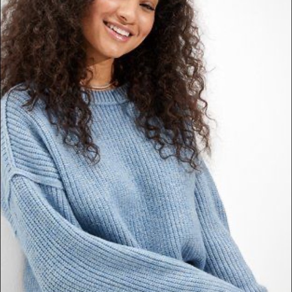 AE Blue Snowdrift Sweater - Picture 3 of 7